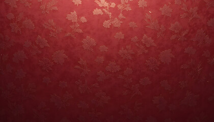 Red Wallpaper Texture, with gold flower accent
