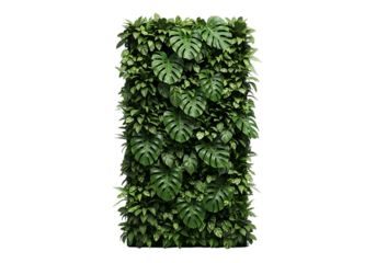 Lush green leaf wall panel