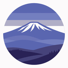 Mountain landscape vector illustration