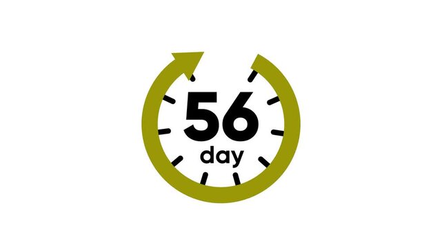 Animated Clock Face with 51 Seconds and Circular Arrow Motion