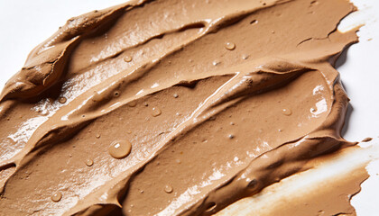 Mud Mask Smear with Water Droplets