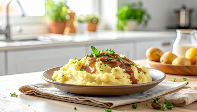 Kartoffelp&uuml;rree mit brauner Sosse