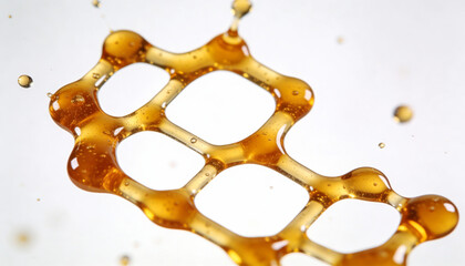 Honey Drips and Bubbles Abstract