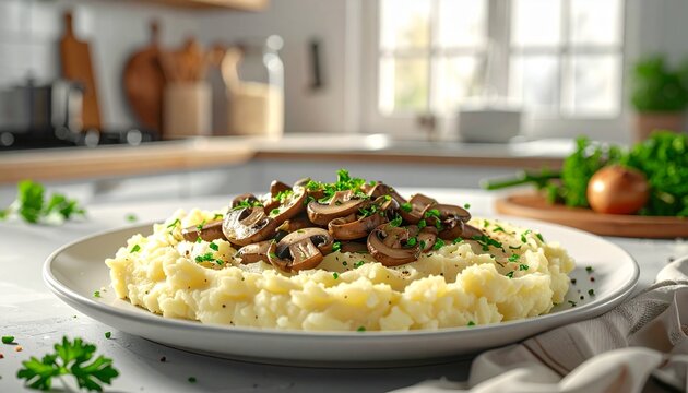 Kartoffelp&uuml;rree mit Champignons