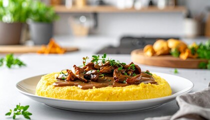 Polenta mit Pfifferlingen