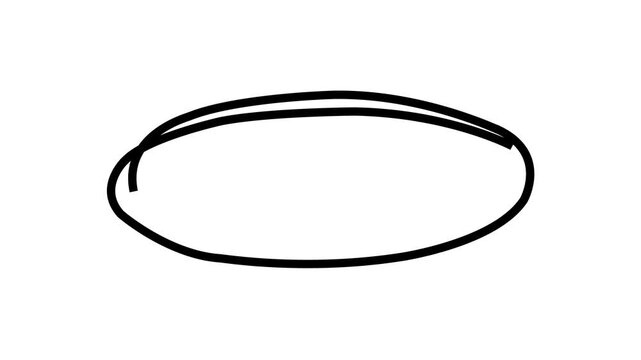 Circle highlight white screen animaton video, circles and line art: simple motion graphic animation, Circle dr motion animation 4k video...