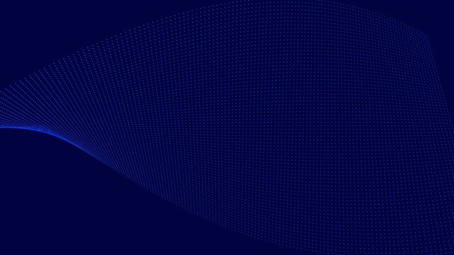 Overlap spiral creates a mesmerizing blue threedimensional dot pattern with a wavy overlapping shape.