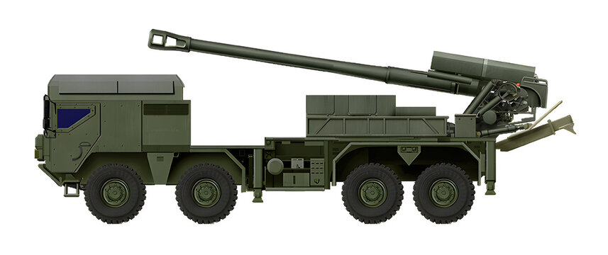 Concept of the 2S22 Bohdana self-propelled howitzer based on the MAN 8x8 chassis