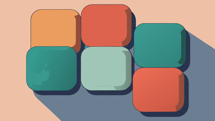 Abstract colorful geometric background with 3d square cubes and vector pattern shapes for business web banner design wallpaper