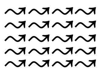 Set of arrows on white background 