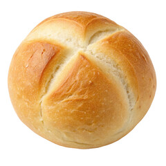 Delicious round loaf of bread on a transparent background