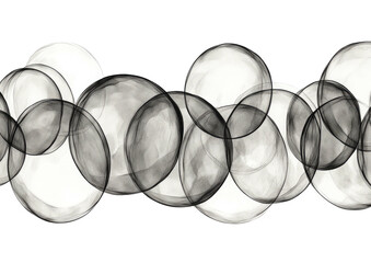 Overlapping translucent circles in grayscale on black
