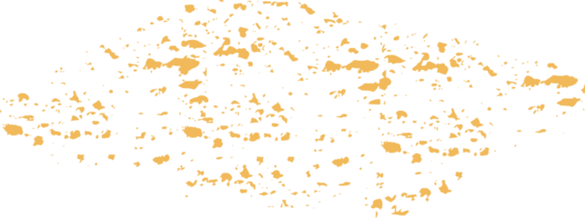 An abstract texture illustration featuring scattered golden crumbs or speckles across a dark background, creating a rough, organic pattern.