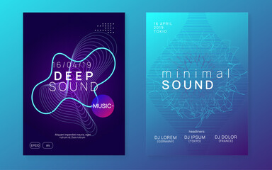 Night Club Magazine. Electronic Radio Illustration. Green Fest Flyer. Dance Concert Template. Pink Discotheque Set. Festival Invite. Party Design. Violet Night Club Magazine