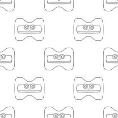 outline sharpener seamless pattern