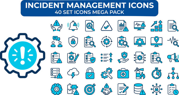 Incident Management Icons Mega Pack &ndash; Alerts, IT Operations, Security and Response