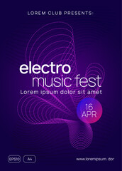 Party Banner. Violet Edm Magazine. Trance Invite. Green Sound Flyer. Dj Background. Electronic Disco Illustration. Fest Electro Template. Pink Party Banner