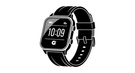 Modern Digital Smartwatch Vector Icon