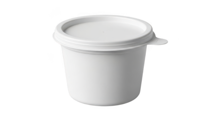 white plastic cup isolated