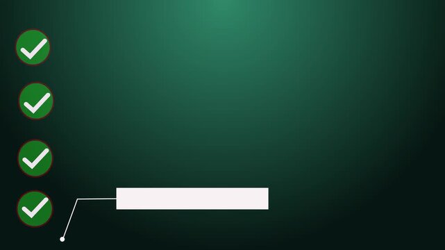 Simple HUD elements rectangle frame lines callout animation for text on Transparent background. HUD Text Callout elements Animation,. With tik mark Logo