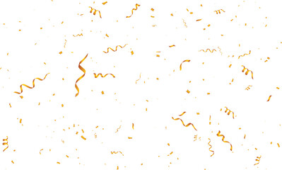 Falling Gold Confetti Overlay PNG with Transparent Background for Photo and Video Editing