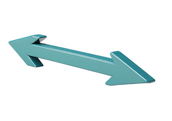 Cyan, glossy arrow points left and right