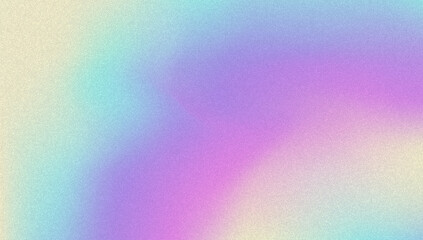 Noise Gradient Background. Abstract Grainy Bg In Pink, Purple And Blue Colors. Iridescent Hologram. Pearlescent Holographic Texture With Rainbow Foil. Subtle Ink Transition And Smooth Flare