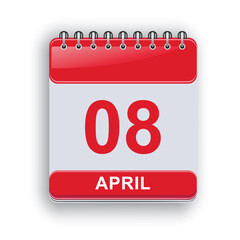 April 8 Daily Planner Template Minimal Clean