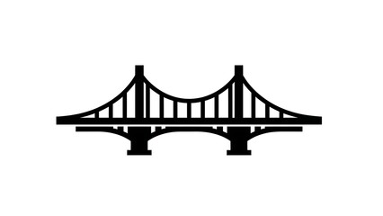 Obraz premium Iconic suspension bridge silhouette