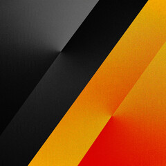 Black dark gray silver fiery red orange gold yellow abstract modern background. Geometric shape. Line stripe diagonal straight triangle angle.Two color contrast.Bright hot glow energy danger.Design ad