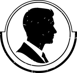 Sophisticated Profile Portrait: Classic Silhouette of a Man in Suit and Tie for Timeless Branding, Professional Identity, and Executive Presence © Muhammad