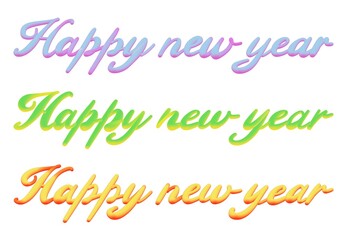 Happy new year Calligraphy set