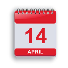 April 14 Daily Planner Template Minimal Style