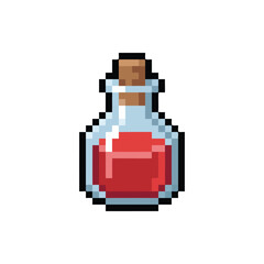Pixel Art Health Potion Sprite