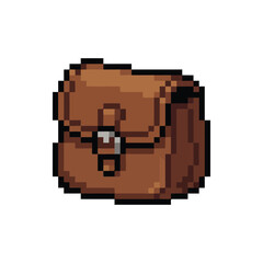 Pixel Art Leather Satchel Sprite