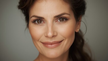 Fototapeta premium Close-up portrait of an appealing adult woman