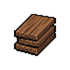 Pixel Art Wood Planks Sprite