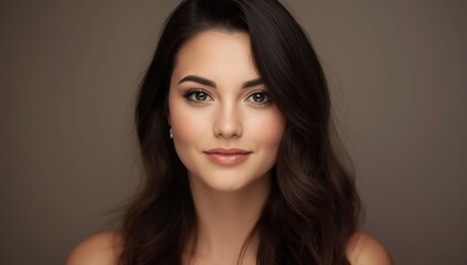 Fototapeta premium Image of a young, attractive individual with dark hair