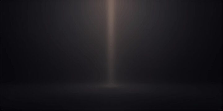 A beam of light shining down in a dark room with a foggy atmosphere