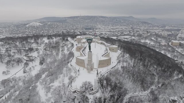 The Snowy The Citadel of Budapest after a big Snowstorm