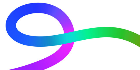 Abstract Rainbow Gradient Ribbon Shapes with Colorful Flowing Curves Modern Wave Background Vector Illustration