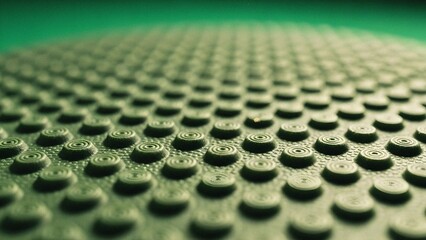Obraz premium Close Up View of Textured Green Surface with Repetitive Circular Pattern