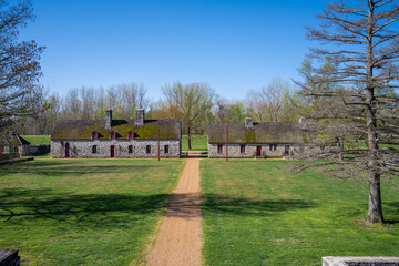 Barracks and chapel in an old fort