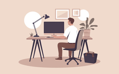 business woman working on laptop