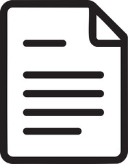 Document File Icon with Text Lines