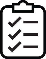 Checklist Clipboard Icon with Check Marks