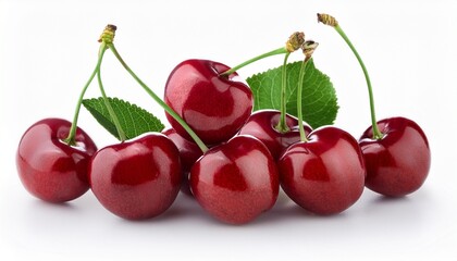 Cherries On A White Background