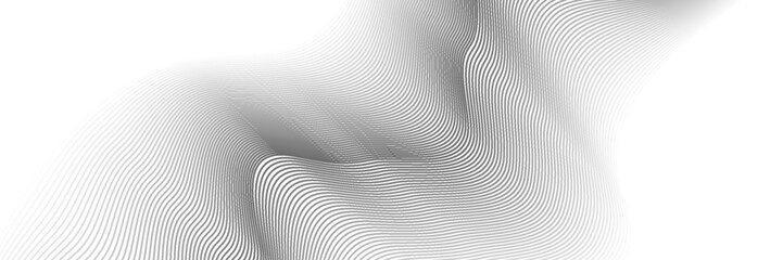 Horizontal line pattern. From thin line to thick. Parallel stripe. Black streak on white background. Straight gradation stripes. Abstract geometric patern.