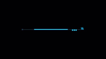 Futuristic Digital Loading Bar Animation on Black Background for Technology and Progress Concepts. - Powered by Adobe