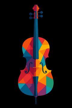Violoncelle color&eacute;